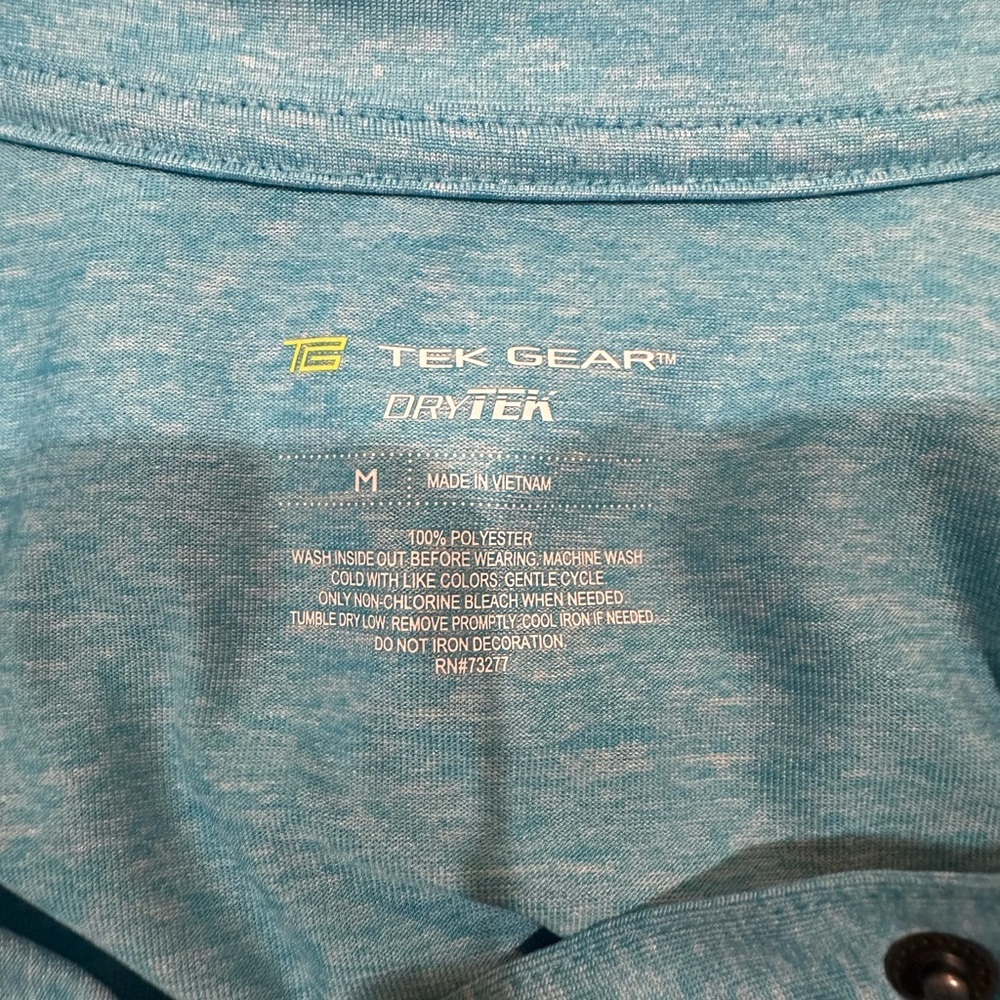 Tek Gear Blue Polo Short Sleeve T-Shirt - Picture 3 of 3